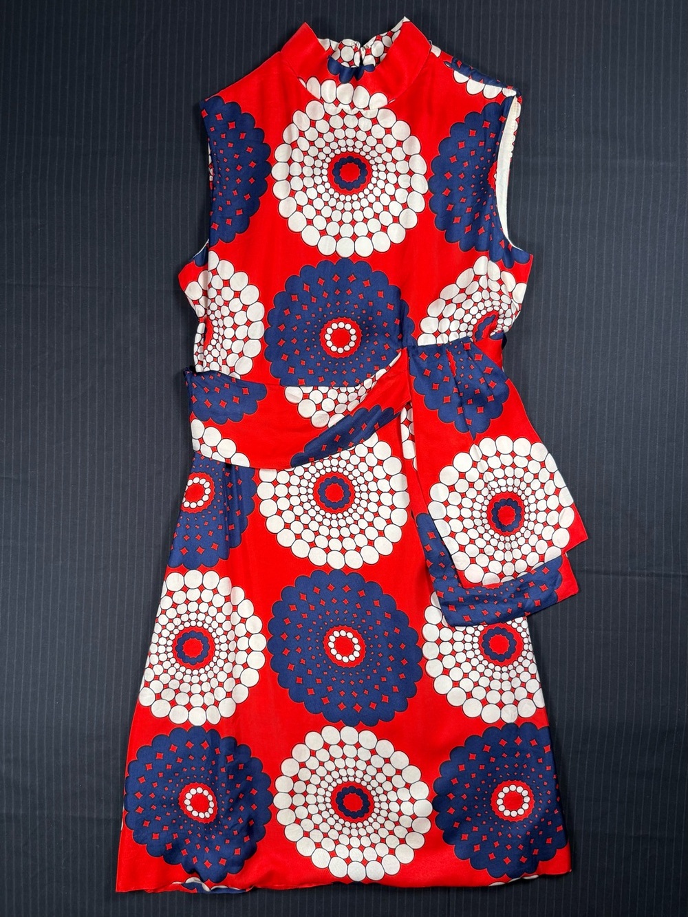 Vintage Mod Floral Geometric Shift Dress